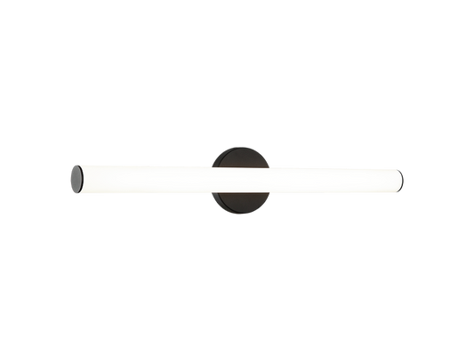 Matteo Lighting Bowie 1-Light Bath Vanity Light in Matte Black, 24"W (S03024MB)