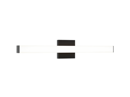 Matteo Lighting Karadene 1-Light LED Vanity Light in Matte Black, 24"W (S03224MB)