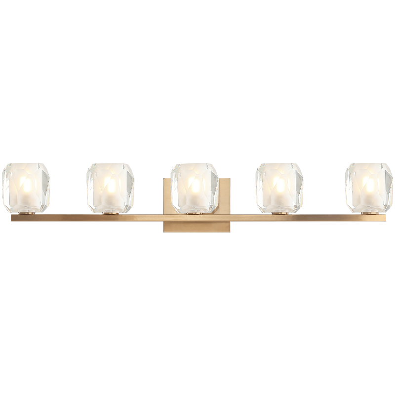 Matteo Lighting Carleton 32" 5-Light Bath Vanity Light in Aged Gold Brass (S04105AG)