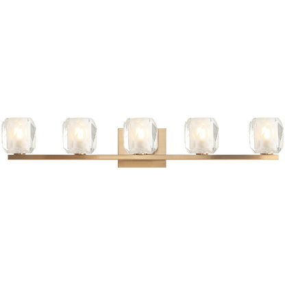 Matteo Lighting Carleton 32" 5-Light Bath Vanity Light in Aged Gold Brass (S04105AG)