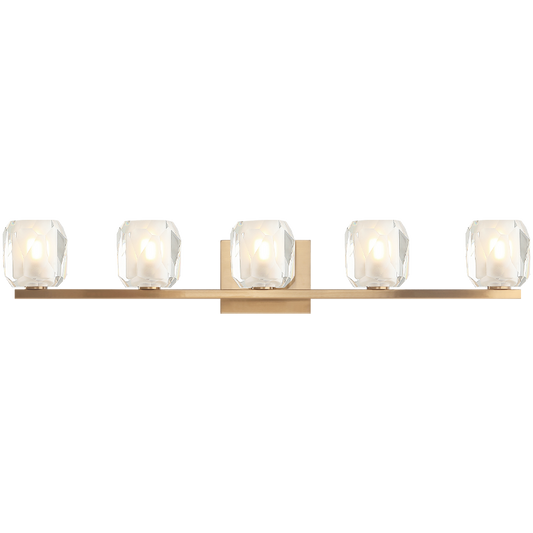 Matteo Lighting Carleton 32" 5-Light Bath Vanity Light in Aged Gold Brass (S04105AG)