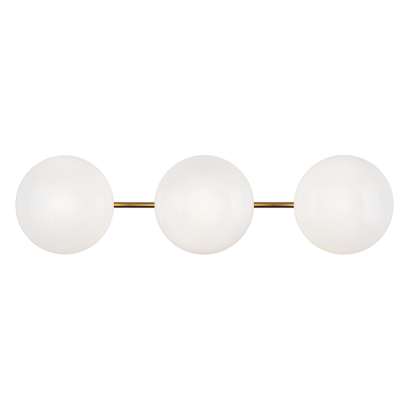 Matteo Lighting Pearlesque 24" 3-Light Bath Vanity Light in Aged Gold Brass (S05103AGOP)