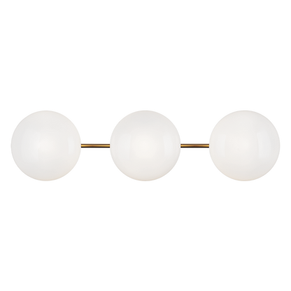 Matteo Lighting Pearlesque 24" 3-Light Bath Vanity Light in Aged Gold Brass (S05103AGOP)