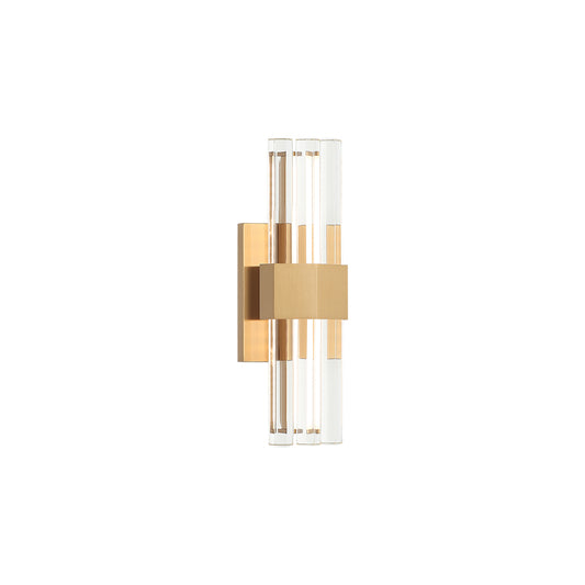 Matteo Lighting Krustallos 13" LED Bath Vanity Light in Aged Gold Brass (S06913AG)