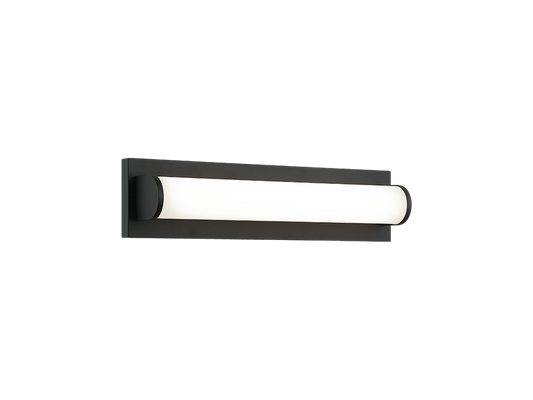 Matteo Lighting Jensen 1-Light Vanity Light in Matte Black, 18"W (S07018MB)
