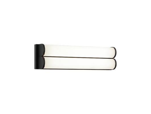Matteo Lighting Jensen 2-Light Vanity Light in Matte Black, 18"W (S07028MB)