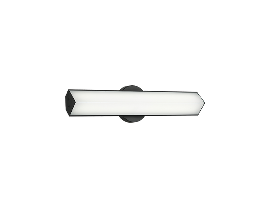 Matteo Lighting Jade 1-Light Vanity Light in Black, 18"W (S09918BK)