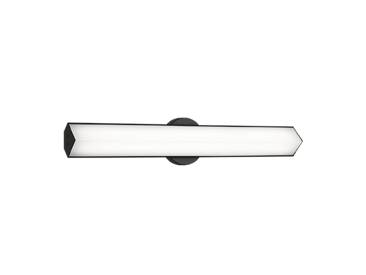 Matteo Lighting Jade 1-Light Vanity Light in Black, 24"W (S09924BK)