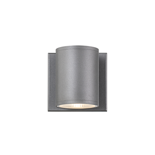 Matteo Lighting Tubular 4" LED Outdoor Wall Sconce in Grey (S10201GY) – alternate view