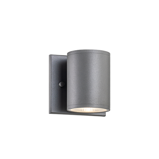 Matteo Lighting Tubular 4" LED Outdoor Wall Sconce in Grey (S10201GY)