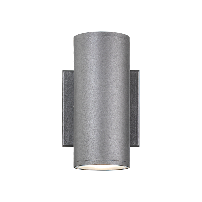Matteo Lighting Tubular 7" 2-Light LED Outdoor Wall Sconce in Grey (S10212GY) – alternate view