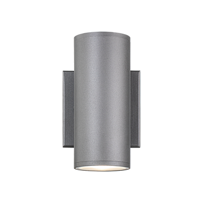 Matteo Lighting Tubular 7" 2-Light LED Outdoor Wall Sconce in Grey (S10212GY) – alternate view