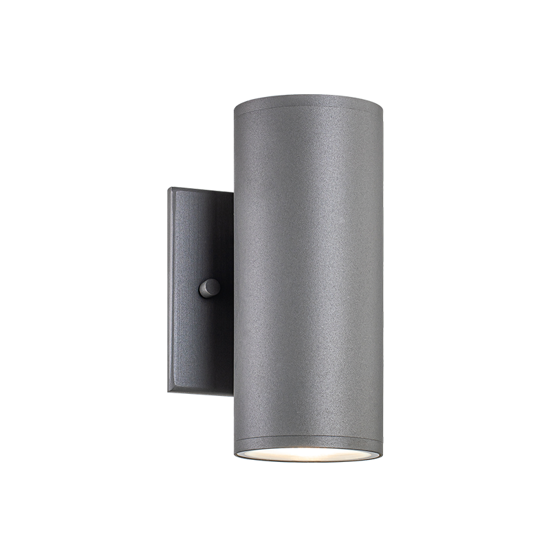 Matteo Lighting Tubular 7" 2-Light LED Outdoor Wall Sconce in Grey (S10212GY)