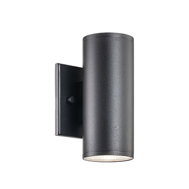 Matteo Lighting Tubular 7" 2-Light LED Outdoor Wall Sconce in Matte Black (S10212MB)