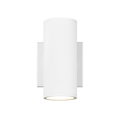 Matteo Lighting Tubular 7" 2-Light LED Outdoor Wall Sconce in Matte White (S10212MW) – alternate view