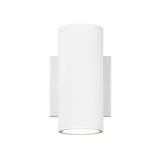 Matteo Lighting Tubular 7" 2-Light LED Outdoor Wall Sconce in Matte White (S10212MW) – alternate view