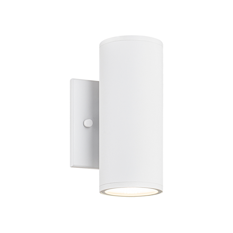 Matteo Lighting Tubular 7" 2-Light LED Outdoor Wall Sconce in Matte White (S10212MW)