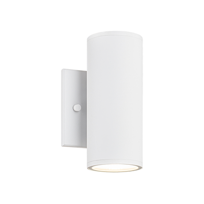 Matteo Lighting Tubular 7" 2-Light LED Outdoor Wall Sconce in Matte White (S10212MW)