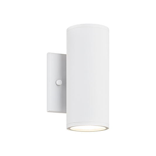 Matteo Lighting Tubular 7" 2-Light LED Outdoor Wall Sconce in Matte White (S10212MW)