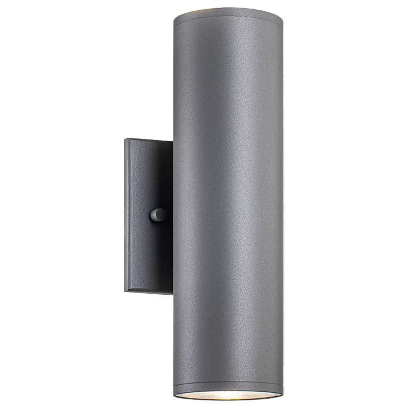 Matteo Lighting Tubular 10" 2-Light LED Outdoor Wall Sconce in Grey (S10222GY)