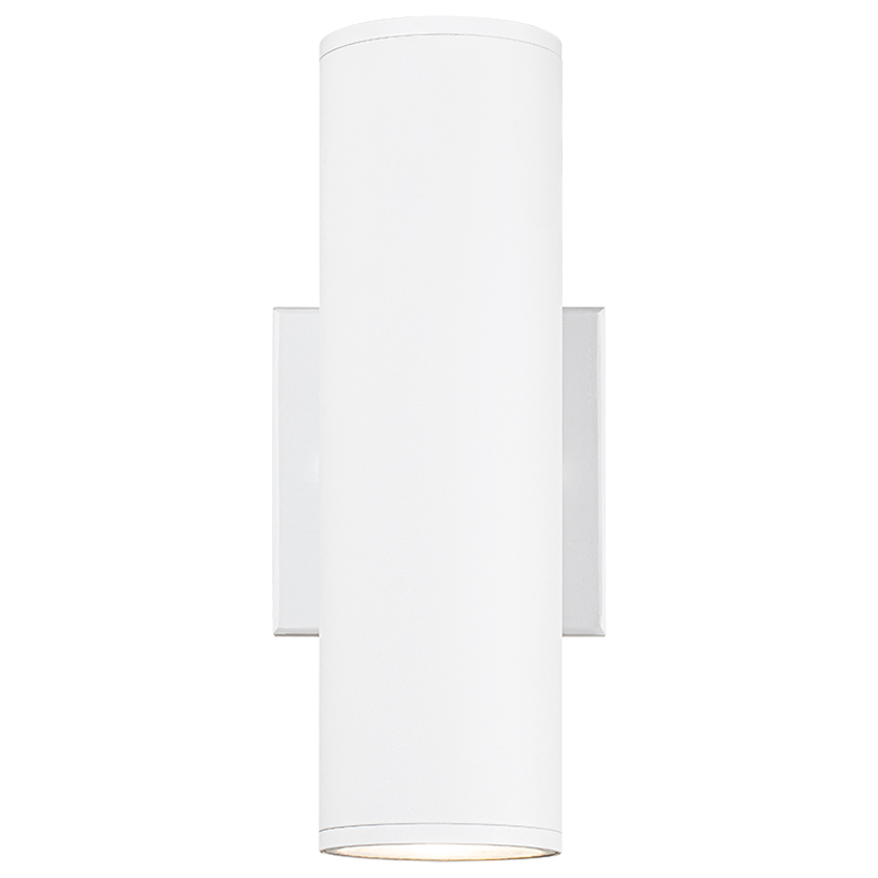 Matteo Lighting Tubular 10" 2-Light LED Outdoor Wall Sconce in Matte White (S10222MW) – alternate view