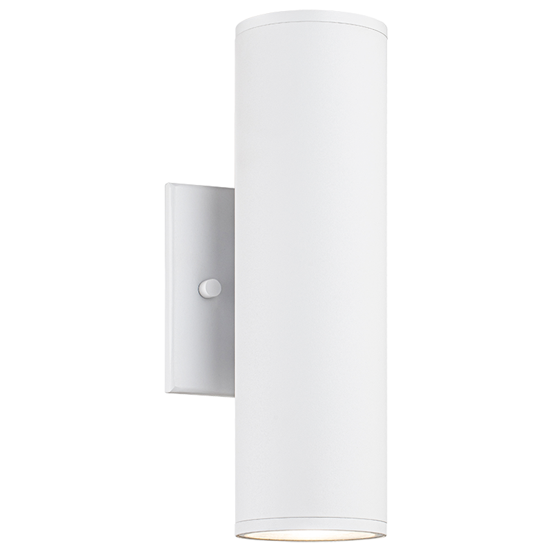 Matteo Lighting Tubular 10" 2-Light LED Outdoor Wall Sconce in Matte White (S10222MW)