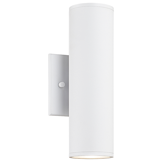 Matteo Lighting Tubular 10" 2-Light LED Outdoor Wall Sconce in Matte White (S10222MW)