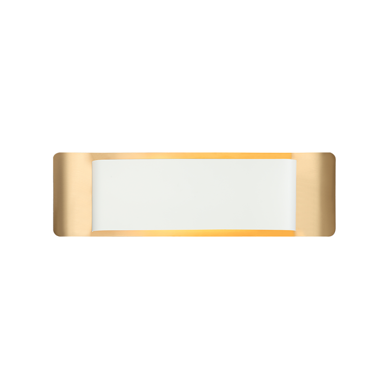Matteo Lighting Kumilo 18" LED Bath Vanity Light in White + Aged Gold Brass (S10518WHAG)