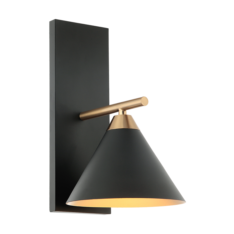 Matteo Lighting Bliss 1-Light Wall Sconce Black,Brass