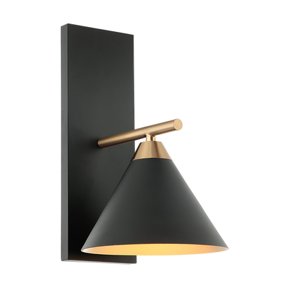 Matteo Lighting Bliss 1-Light Wall Sconce Black,Brass