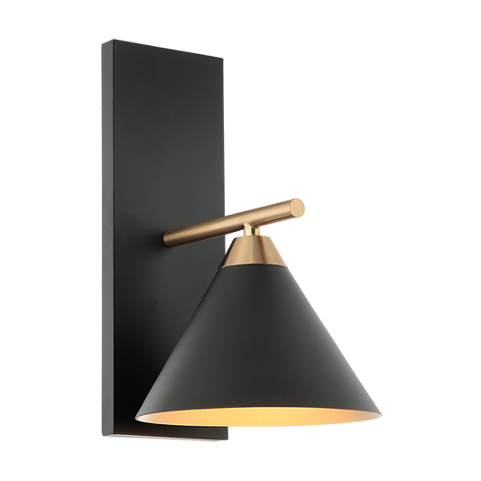 Matteo Lighting Bliss 1-Light Wall Sconce Black,Brass