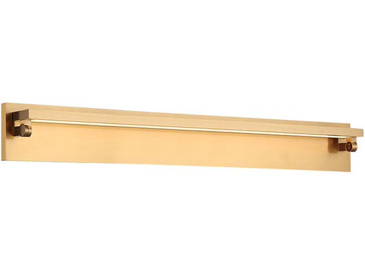 Matteo Lighting Baretta 2-Light Bath Vanity Light in Aged Gold Brass, 35"W (S11135AG) – downlight view