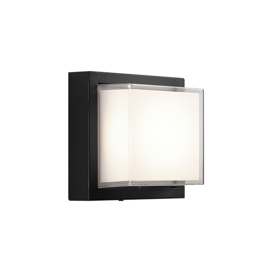Matteo Lighting Syvana 1-Light Outdoor Wall Light in Matte Black, 6.25"W (S11441MB)