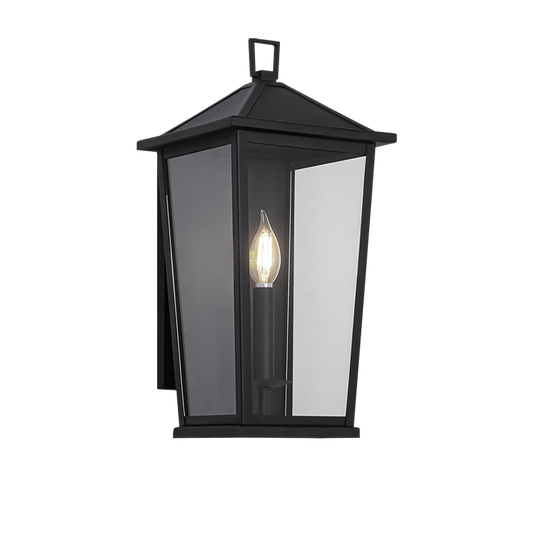 Matteo Lighting Ingress 17" Outdoor Wall Lantern in Matte Black (S11901MB)
