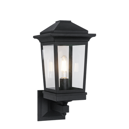 Matteo Lighting Ardenno 17" Outdoor Wall Lantern in Matte Black (S12001MB)