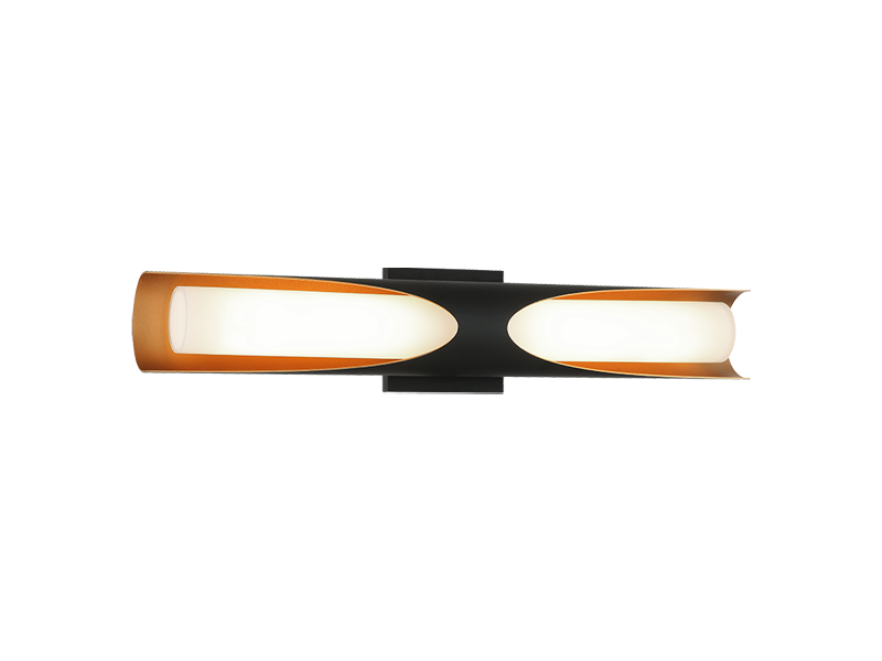 Matteo Lighting Pedro 24" 2-Light LED Bath Vanity Light in Matte Black (S12324MB)