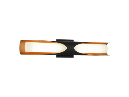 Matteo Lighting Pedro 24" 2-Light LED Bath Vanity Light in Matte Black (S12324MB)