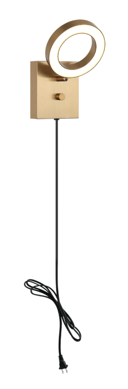 Matteo Lighting Realm 5" LED Wall Sconce in Aged Gold Brass (S12801AG) – alternate view