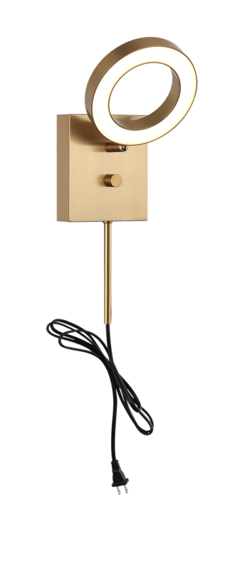 Matteo Lighting Realm 5" LED Wall Sconce in Aged Gold Brass (S12801AG) – alternate view