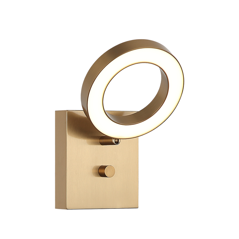 Matteo Lighting Realm 5" LED Wall Sconce in Aged Gold Brass (S12801AG)