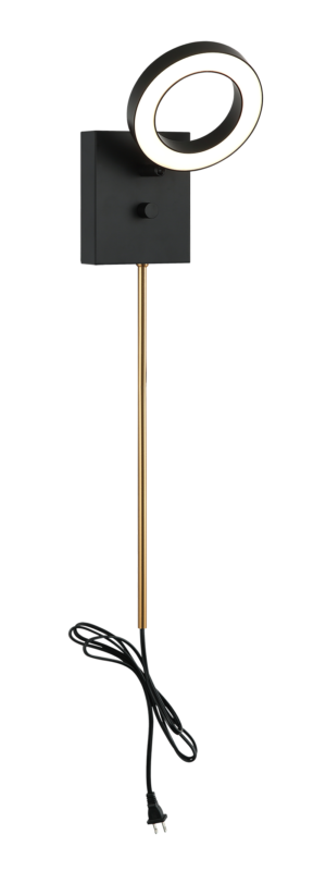 Matteo Lighting Realm 5" LED Wall Sconce in Black (S12801BK) – alternate view