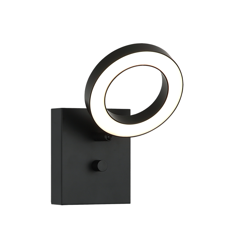 Matteo Lighting Realm 5" LED Wall Sconce in Black (S12801BK)