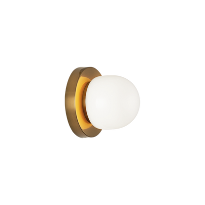 Matteo Lighting Pizzazz 5" Wall Sconce in Aged Gold Brass (S14501AG)