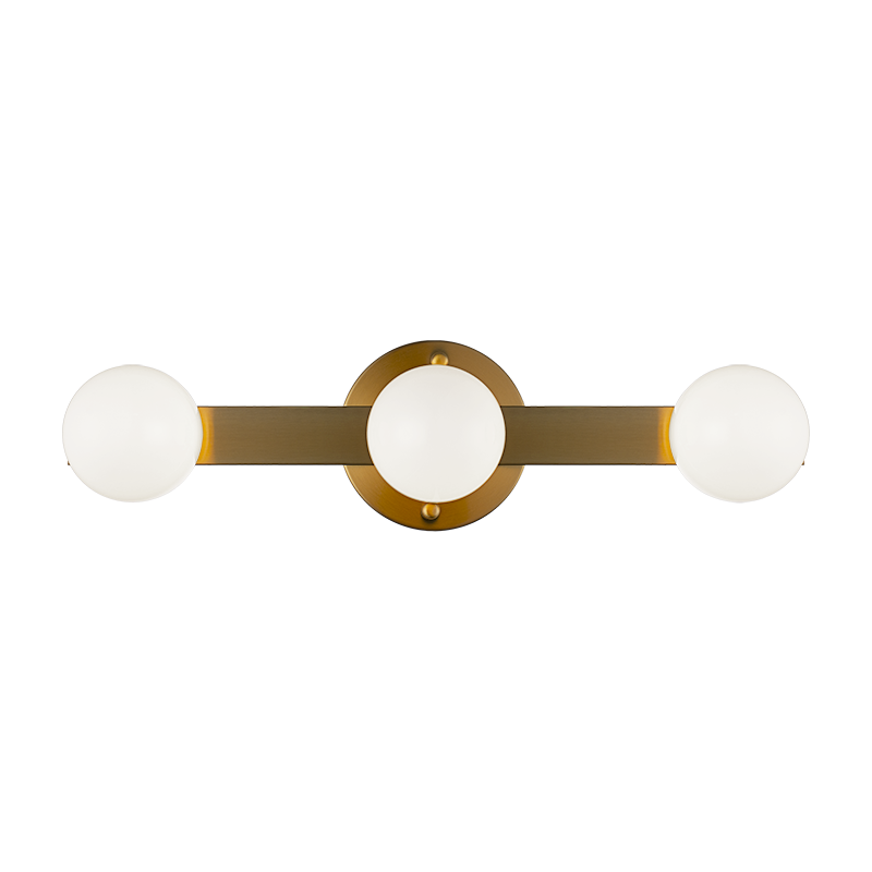 Matteo Lighting Pizzazz 20" 3-Light Bath Vanity Light in Aged Gold Brass (S14503AG)