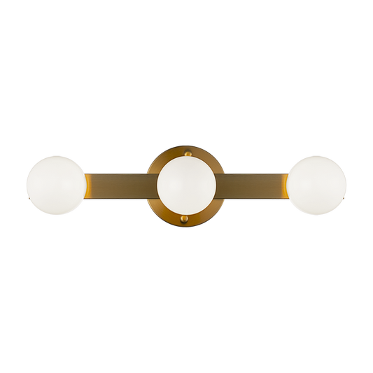 Matteo Lighting Pizzazz 20" 3-Light Bath Vanity Light in Aged Gold Brass (S14503AG)
