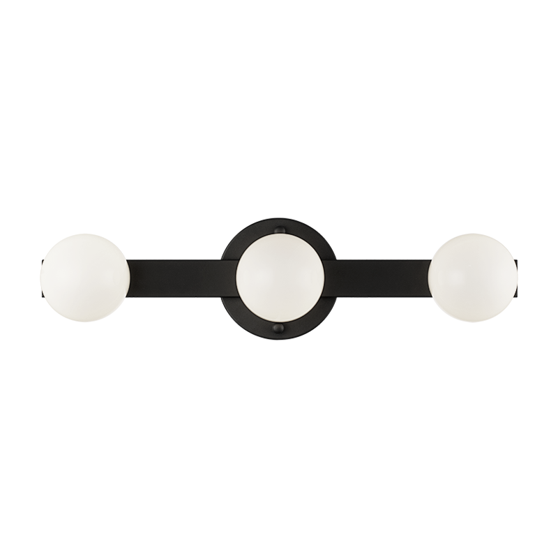 Matteo Lighting Pizzazz 20" 3-Light Bath Vanity Light in Matte Black (S14503MB)