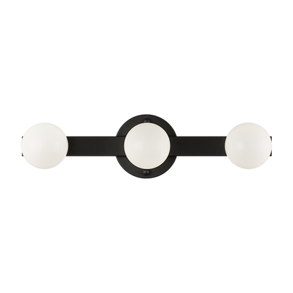 Matteo Lighting Pizzazz 20" 3-Light Bath Vanity Light in Matte Black (S14503MB)
