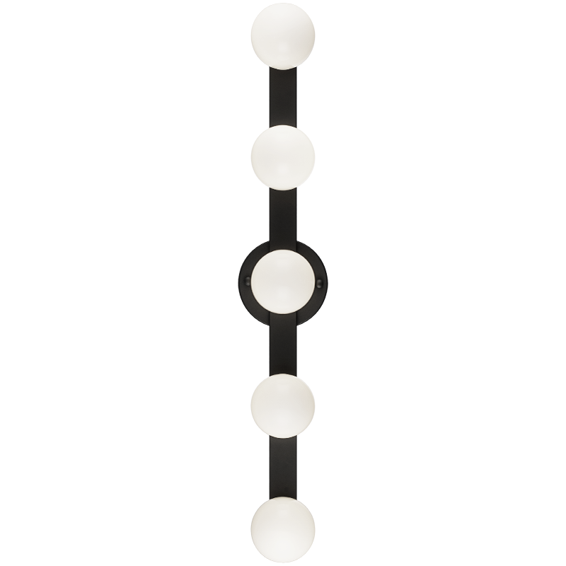 Matteo Lighting Pizzazz 32" 5-Light Bath Vanity Light in Matte Black (S14505MB) – alternate view