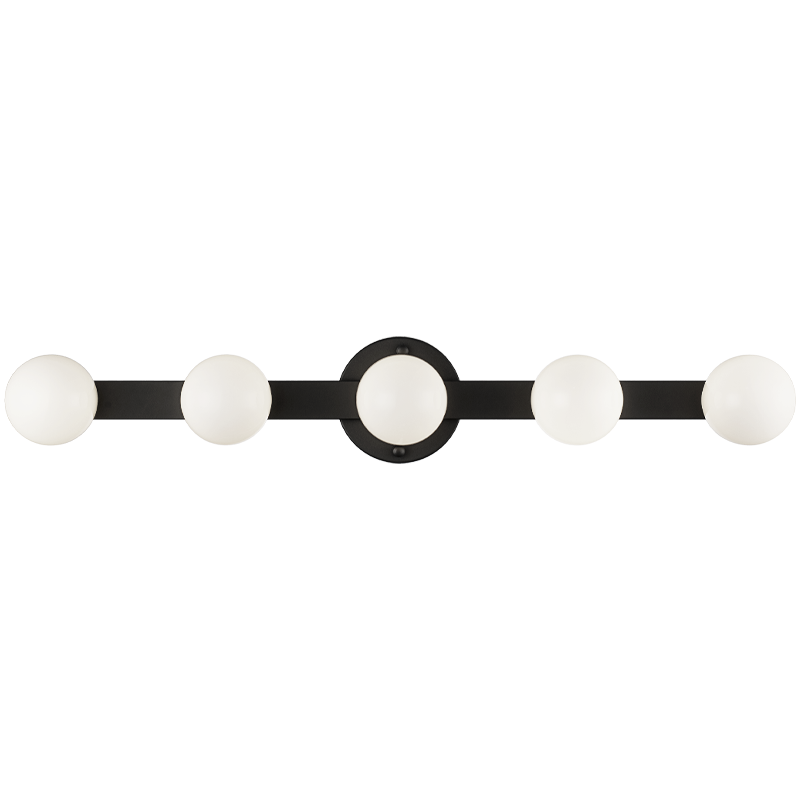 Matteo Lighting Pizzazz 32" 5-Light Bath Vanity Light in Matte Black (S14505MB)