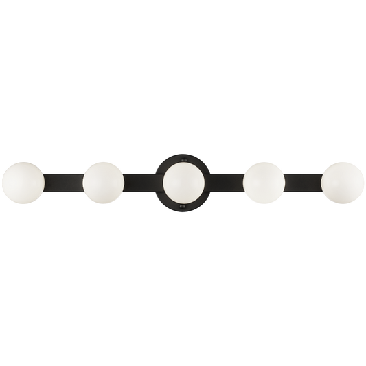 Matteo Lighting Pizzazz 32" 5-Light Bath Vanity Light in Matte Black (S14505MB)